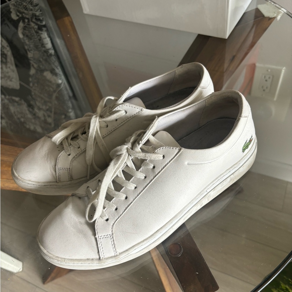 Lacoste - Full Leather White Sneaker (US M-10)